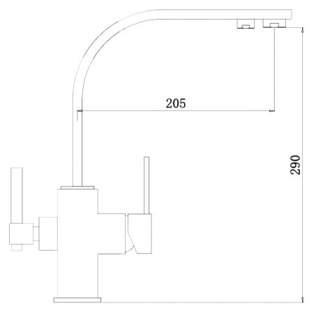 Смеситель для кухонной мойки Zorg Clean Water ZR 332 YF nickel 