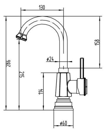 Смеситель для кухонной мойки Zorg Antic A 405K-BR 