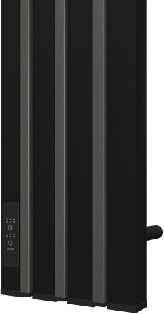 Полотенцесушитель электрический Point Пиано PN19722BGB 150x1200 диммер слева, черный/графит блеск 