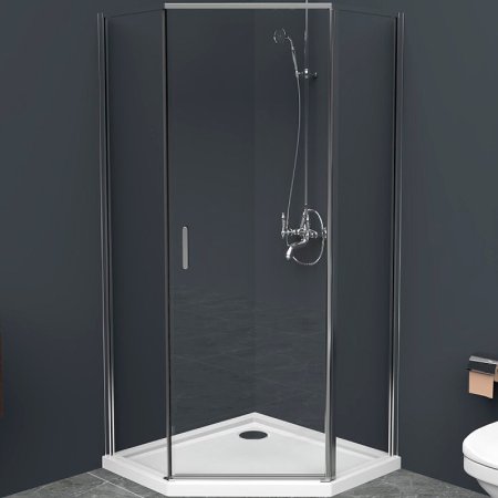 Душевой уголок BelBagno Uno 90х90 UNO-195-P-1-90-C-Cr профиль Хром стекло прозрачное 