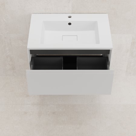 Тумба подвесная "ЛИМА 70" эмаль, под раковину LINE 70, 2 ящ., PLUS, белый матовый 