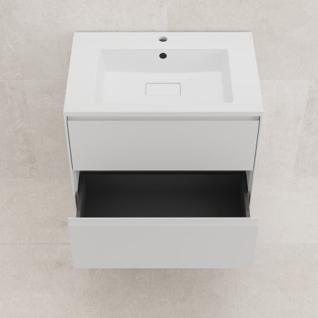 Тумба подвесная "ЛИМА 70" эмаль, под раковину LINE 70, 2 ящ., PLUS, белый матовый 