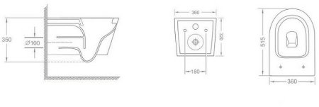 Унитаз Teka Nexos 117320001 подвесной с сиденьем Микролифт 