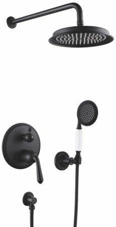 Душевая система встраиваемая Rose R0235H, черный 