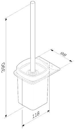 Ершик для унитаза AM.PM Inspire V2.0 A50A33422 Черный матовый 