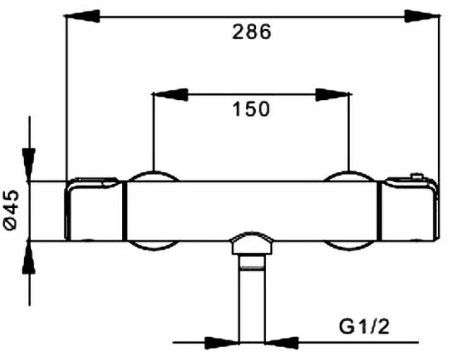 Смеситель для душа Gappo G2090 с термостатом Хром 