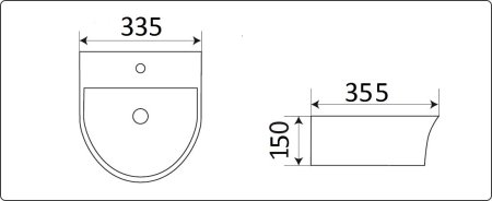 Раковина CeramaLux 78370 подвесная 