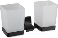 Стакан для зубных щеток Gappo G0708-6 двойной Черный матовый