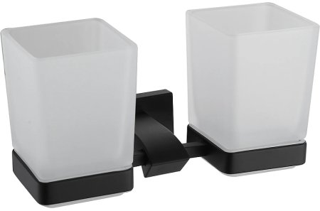 Стакан для зубных щеток Gappo G0708-6 двойной Черный матовый 