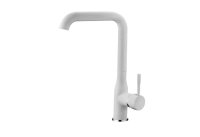 Смеситель Ledeme L4698W для кухонной мойки белый матовый