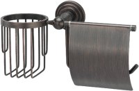 Держатель туалетной бумаги WasserKRAFT Isar K-7359 с держателем освежителя воздуха, темная бронза