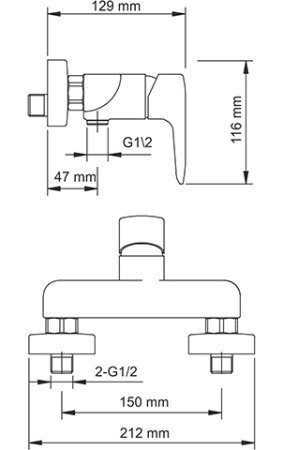 Смеситель WasserKRAFT Vils 5602 для душа 