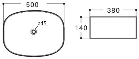 Раковина-чаша Orange 50 B08-500W Белая глянцевая 