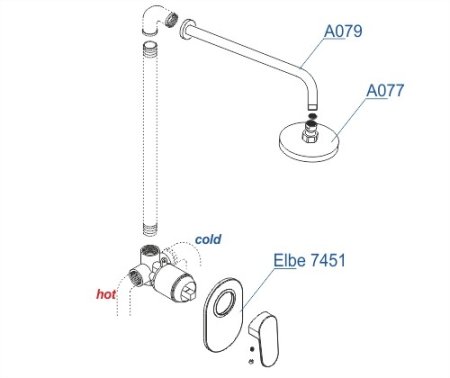 Душевой комплект WasserKRAFT A12777 черный 