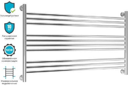 Водяной полотенцесушитель Сунержа Богема 600х1100 L Хром 