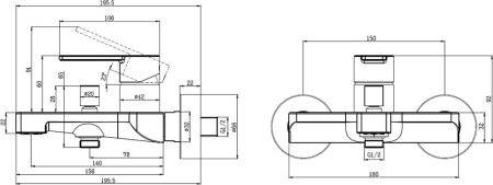 Смеситель Villeroy & Boch Architectura TVT10300200061 для ванны с душем 