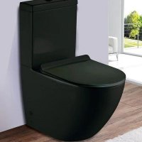 Унитаз компакт CeramaLux 2166MB Черный матовый с бачком и сиденьем Микролифт Унитаз компакт CeramaLux 2166MB Черный матовый с бачком и сиденьем Микролифт