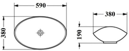 Раковина-чаша Bond 59 S55-590 Белая глянцевая 