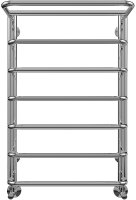 Водяной полотенцесушитель Terminus Полка П7 450x696 4670030723154 с полкой Хром