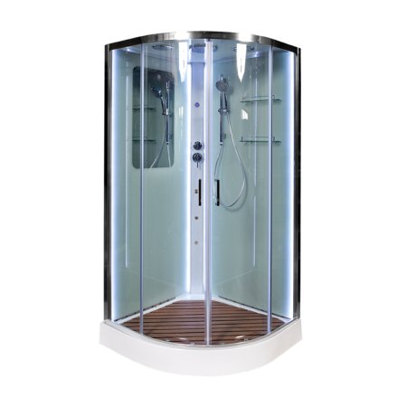 Душевая кабина Deto А01 LED с кнопкой и гидромассажем 