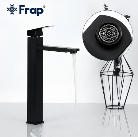 Смеситель для раковины Frap H802-6 F10802-62 Черный матовый 