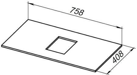 Столешница под раковину Allen Brau Priority 80 1.31010.GR-S Графит структ 