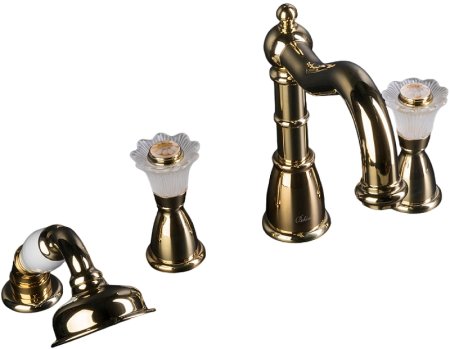 Смеситель на борт ванны Boheme Camelia 395 Золото 
