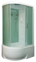 Душевая кабина Bas Фиджи Eco (белая стенка, рифленое стекло)