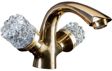 Смеситель для раковины Boheme Crystal 291-CRST Золото 