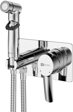 Смеситель Lemark Atlantiss с гигиеническим душем встраиваемый (LM3259C) 