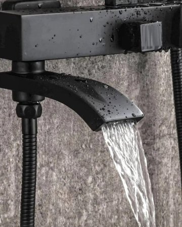 Душевая система ALMAes Turia SDI-1808 Черная матовая 