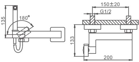 Гигиенический душ со смесителем Frap F7511 Хром 