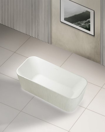 Ванна из искусственного камня ABBER Stein AS9663 белая матовая 