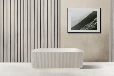 Ванна из искусственного камня ABBER Stein AS9663 белая матовая 