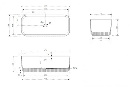 Ванна из искусственного камня ABBER Stein AS9663 белая матовая 