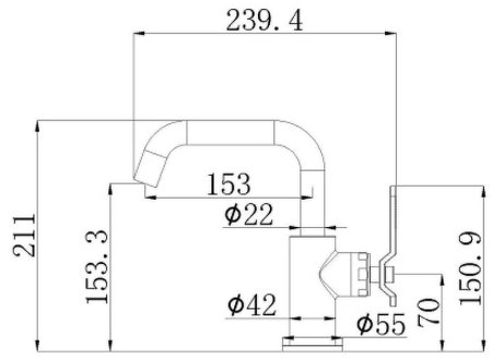 Смеситель для раковины Bronze de Luxe 1760'S 1178CG Золото матовое 