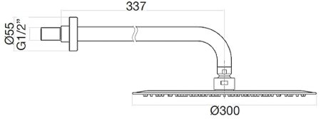 Верхний душ Webert AC0841794 Золото матовое 