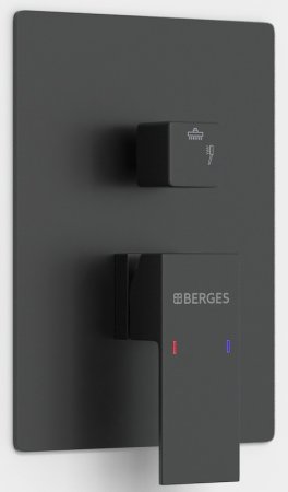 Душевая система Berges Nardis 2S Black 071002 Черная матовая 