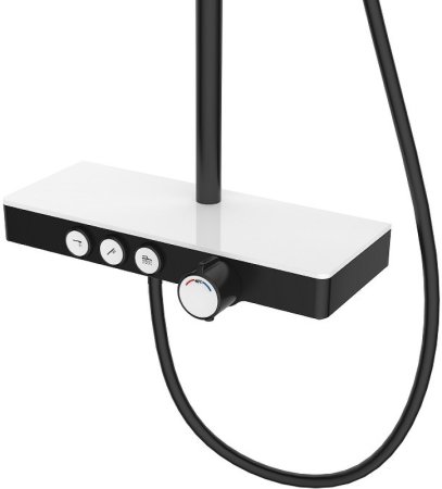 Душевая система Berges Morans 075002 Черная матовая 