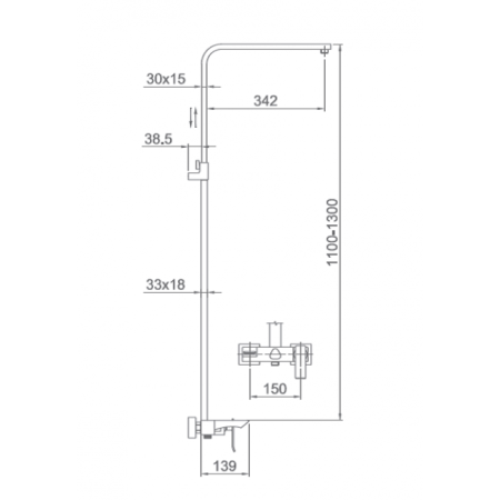 Душевая система Landberg LB-4376 Хром 