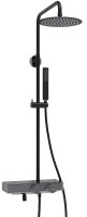 Душевая система WasserKRAFT A114.258.218.CB Thermo с термостатом Черная матовая