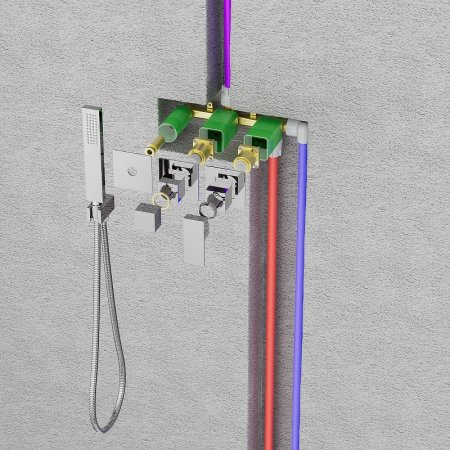 Душевая система Timo Selene SX-2129/17SM Золото матовое 