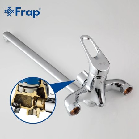 Смеситель для ванны Frap H13 F2213 универсальный Хром 