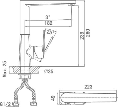 Смеситель для кухонной мойки D&K Lessing Rhein DA1322401 