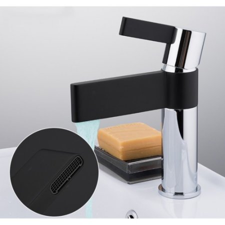 Смеситель для раковина Gappo Atalantic G1081 чёрный / хром 