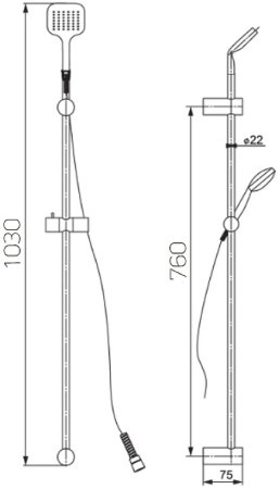 Душевой гарнитур Paini Pescara PSCR121 Хром 