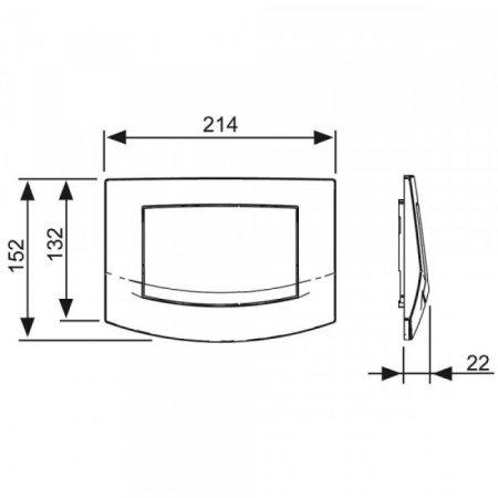 Панель смыва унитаза TECEambia 9240100, для одинарной системы смыва (Теце) 