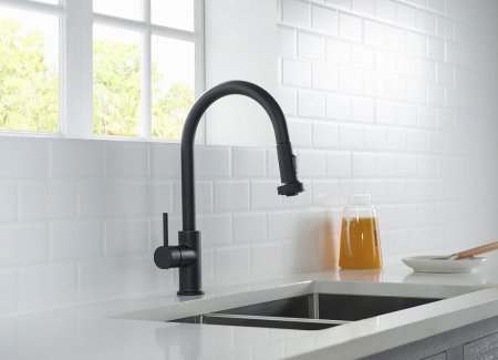 Смеситель Timo Saona 2316/03FL для кухонной мойки, черный 