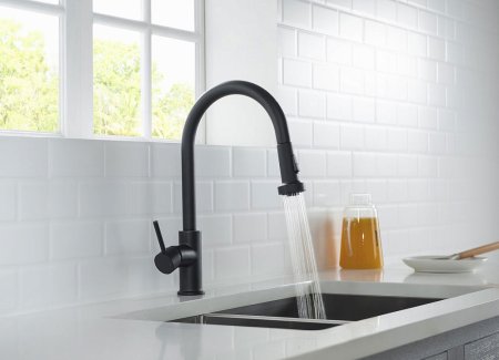 Смеситель Timo Saona 2316/03FL для кухонной мойки, черный 