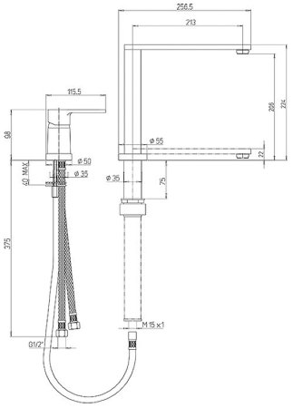 Смеситель для кухни Paini Arena 92CR569/5822FKM Хром 